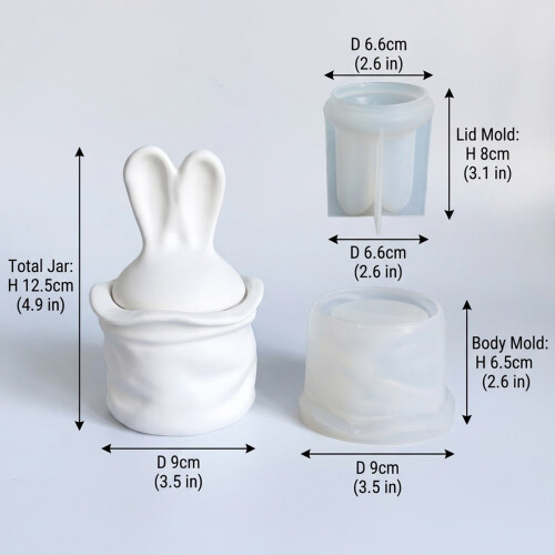 Vielseitige Silikonform mit Hasen-Motiv, tragbare Silikonform 2