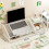Metal Laptop Stand Computer Desk Holder-White Combination D 3