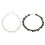 Collier de perles d'espacement plaqué or sophistiqué avec-Blanc 2