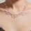 Collier de perles d'espacement plaqué or sophistiqué avec-Blanc 7