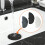 Durability Soft Silicone Bathtubs Plug Hair-white and black 3