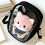 Protective Case for Plush Doll Clear Hanging Display-Pink L 7