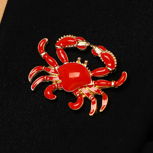 Broche d'animal de mer faite à la main, broche de Badge en-1 1