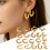 Boucles d'oreilles pendantes élégantes, Surfaces texturées,-C 2
