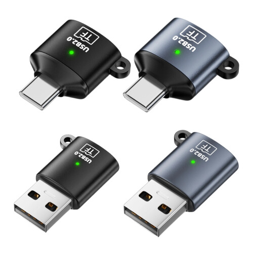 Universeller TF-zu-USB-Kartenleser-Adapter,-USB dunkelgrau 2