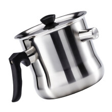 Double Wall Stainless Steel Boiler Milk Pot With Ergonomic-1L