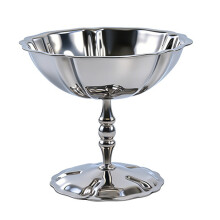 Stainless Steel Ice Cream Cup Footed Bowl Dessert Cup for-2