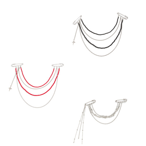 Statement-Hip-Hop-Schmuck mit beweglichen Kristallperlenketten-B 2