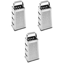 Râpe à ail quatre faces en acier inoxydable, lot de 3