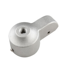 Asta portabandiera in alluminio pressofuso da 2 pollici con puleggia in nylon, colore argento.