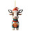 Cartoongeit en sneeuwpop als kerstversiering. 1