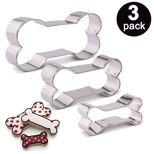 Emporte-pièces en forme d'os pour chien Daradara, lot de 3