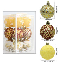 Christmas Tree Ornaments Gold Balls 12PCS 3.1 Inch