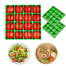 Coupe-tomates cerises 16 grilles avec récipient