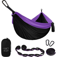 XL Double Camping Hammock with Tree Straps – 125" x 79",