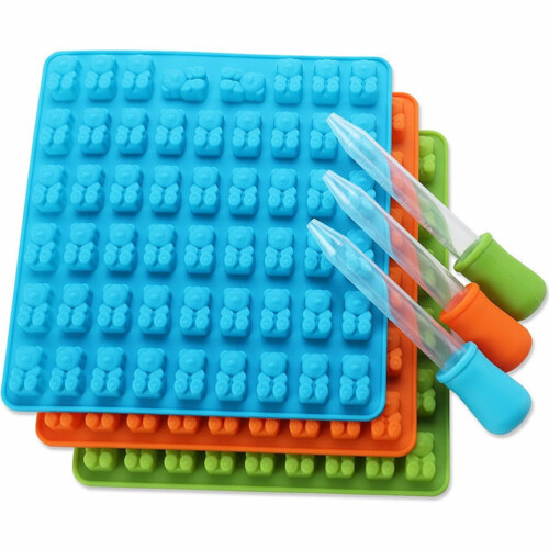 Tavă de silicon în formă de urs cu pipetă