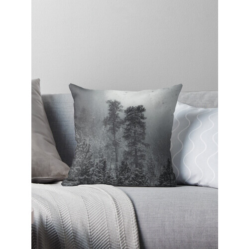 Capa de almofada Two Pines Snowfall, 45x45 cm (18x18 polegadas)