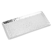 Stainless Steel Rectangular Serving Tray Silver