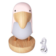 Vogelförmiges Nachtlicht, ABS-Atemlampe, USB-Ladefunktion, rosa