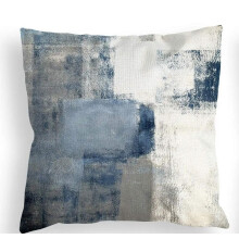 Nordic blue grey linen pillowcase 40x40 cm