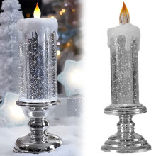 LED karácsonyi gyertya USB színváltós lángmentes dekorációval