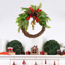 Conjunto de 2 tiras decorativas para pendurar guirlandas de Natal na porta de entrada