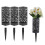 4PCS Black Cemetery Vases with Stakes Plastic Grave Flower 1