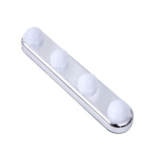 Lampe de maquillage LED portable avec support Ă ventouse et 4 ampoules