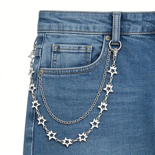 Delicate holle steruitsparing ketting-Staal kleur 2