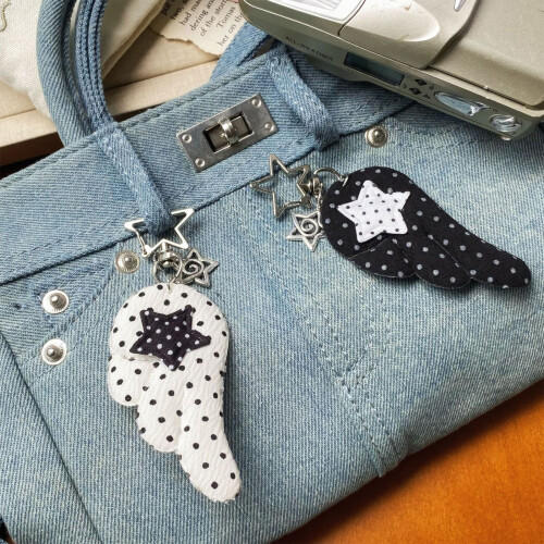 Dotted Wing Designs Accessoire de porte-clés en métal pour-Blanc 2