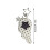 Dotted Wing Designs Accessoire de porte-clés en métal pour-Blanc 4