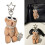Porte-clés ours mignon avec perles étoiles et décors de-Rose 3