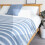 Knitted striped blanket for bed or sofa 4