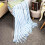 Knitted striped blanket for bed or sofa 5