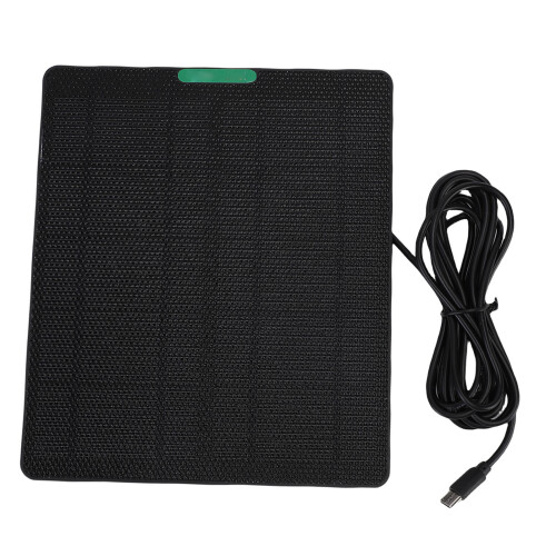 10W 5V ETFE Type-C Solarmodul für CCTV, Schwarz