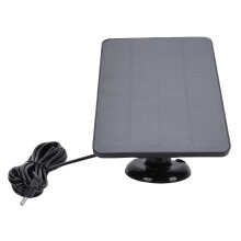 4W monokristallines Outdoor-Solarpanel Schwarz
