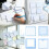 4Pcs Bowtie Print Shape Notepads 30 Sheets Each Reminder-blue 3