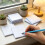 4Pcs Bowtie Print Shape Notepads 30 Sheets Each Reminder-blue 6