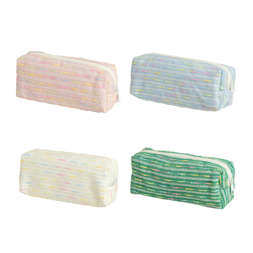 Multifunctional Fabric Pencil Bag Large Capacity Pencil-Pink 1