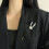 Stylish Ceramic Foxes Brooch Lightweight Sturdy Pin-Black 7