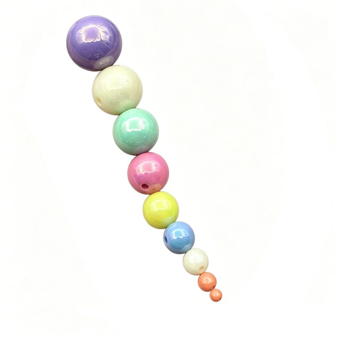 Perles rondes Macaron en acrylique, parfaites pour les-20mm 2