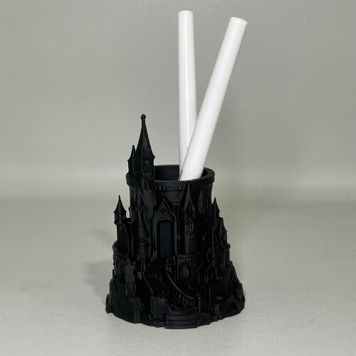 Home Office Desktop Decors Ornament Pen Inserted Holders-Grey 2
