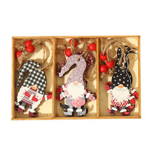 Gnomi natalizi in legno - Decorazioni natalizie a tema nordico - 9 pezzi