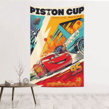 Lightning McQueen wall tapestry polyester waterproof 1 piece