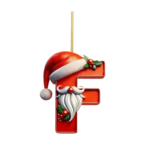 Kerstboomhanger met letter, gepersonaliseerd 26