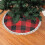 Weihnachtsbaumrock mit Fransen, Spitze, Tartan, 76 cm 1