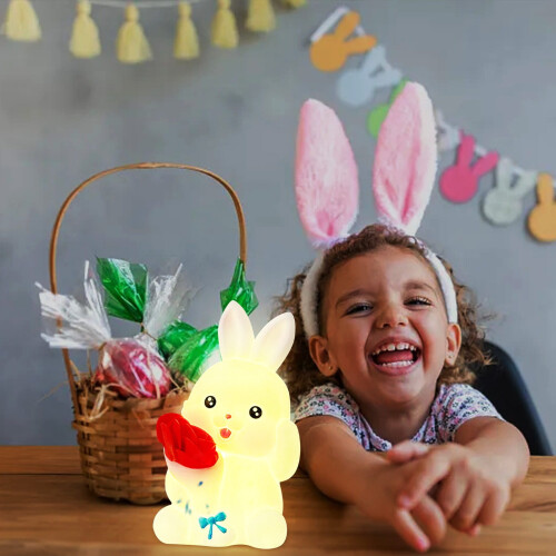 Φωτιστικό νυκτός Kayannuo Bunny Enamel με ζεστό κίτρινο, ασύρματο