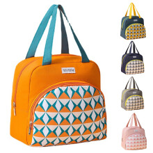 Isolierte, geometrische Lunchbox-Tasche, wasserdicht, wiederverwendbar