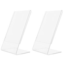 Cadre photo de bureau en acrylique transparent (2 pièces)