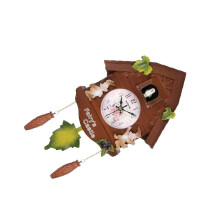 Horloge murale silencieuse Ă quartz Chuangji, lapin brun